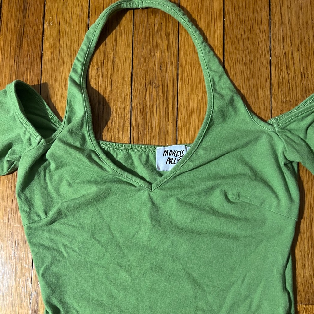 Green Princess Polly Crop Top
